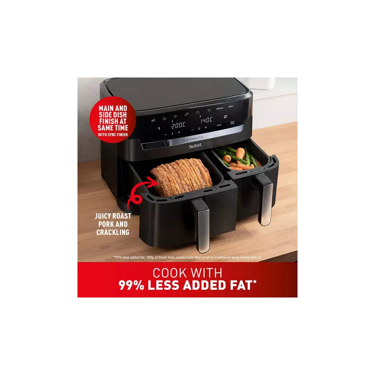 Buy Tefal,Tefal XXL Dual Easy Fry Air Fryer (EY9428G0) - Gadcet UK | UK | London | Scotland | Wales| Near Me | Cheap | Pay In 3 | Air Fryer & Grill
